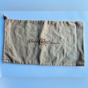 Crown Royal Barn Bag Beige Drawstring 13”x7.5” Bead Closure Rare Dust Bag Travel